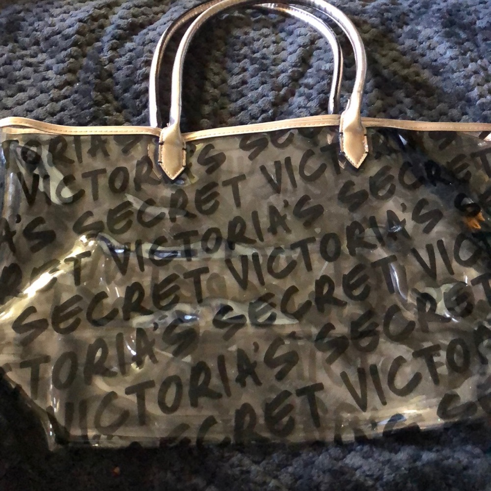 Victoria secret clear large tote bag